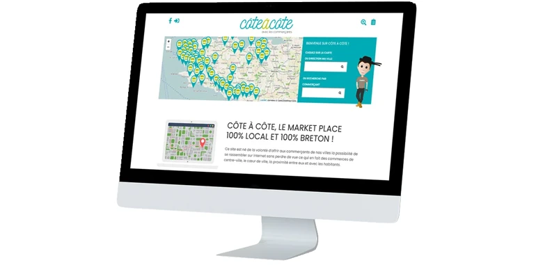 Côte à Côte : le Market Place 100% local et 100% breton développé par Net e-Nov'