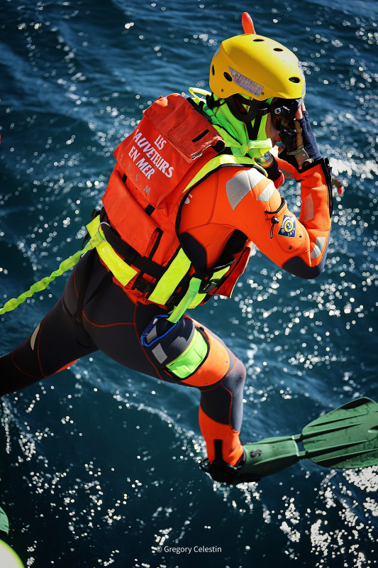 Grégory Celestin, SNSM d’Hyères : sauveteur nageur de bord bénévole et photographe.